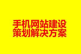 手機網(wǎng)站建設(shè)策劃解決方案